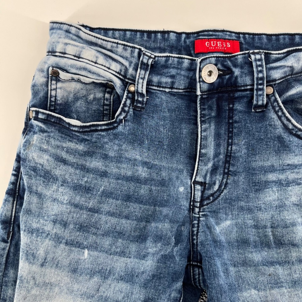 Guess Los Angeles Mens Skinny Acid Wash Blue Jeans 30x32 X0V14330335